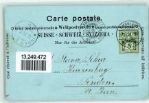 Weissenstein b. Solothurn 1899 Berge Fahne Mann Stock Kurhaus