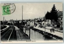 Boncourt 1908 Bahnlinie Fahrrad