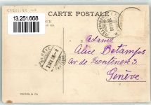 Cressier NE 1908 Pensionat Villa Rafa Neu Jahr Ort handschriftlich