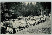 1882 Gryon - Transport du bloc erratique destine au Monument Juste Oliver