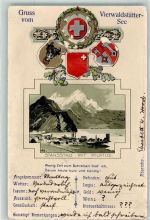 Stansstad 1904 Vierwaldstätter See Wappen mit Pilatus