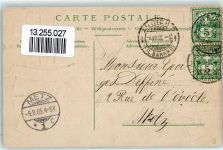 Zürich 1905 Tonhalle Wappen Horn Briefmarken Collage