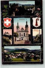 4144 Arlesheim - Birseck mit Arlesheim Domkirche Gempen Aussichtsturm Schloss Birseck Wappen