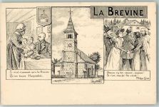 2406 La Brévine Lithographie Kirche