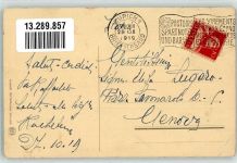 8000 Zürich 1919 Gebrauchsspuren An der Limmat Künstlersteinzeichnung