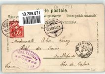 Sankt Gotthard TI 1897 Gebrauchsspuren Lithographie Verlag Künzli Nr 1081