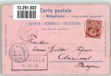 Pilatus 1898 Weg auf deas Tomlishorn Edelweiß Enzian 3 zeiliger Balkenstempel Verlag Schlumpf Nr 87