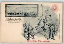 8570 Weinfelden Lithographie / Künstlerkarte sign Krebs O. 100 jährige Jubelfeier der Befreiung des Kantons Thurgau 1898
