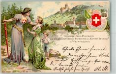 8570 Weinfelden 1898 Lithographie Festpostkarte zur 100 jährigen Feier der Befreiung des Kantons Thurgau Verlag Künzli Nr 871
