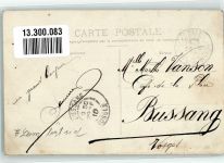 Boncourt 1910 Grenze Briefmarke Bildseite Leim löst sich