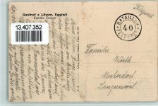 Eggiwil 1918 Hote z. Löwen und Teilansicht AK