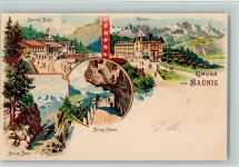 Brünig 1898 Drahtseilbahn Bergbahn , Kurhaus, Verlag Müller & Trüb 188 AK