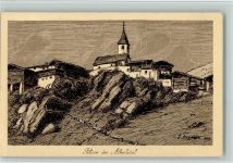 Filisur 1909 Albulatal - Künstlerkarte signiert