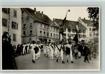Andelfingen Festumzug Fahnenträger Ort handschriftlich
