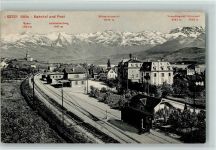 Stäfa 1911 Bahnhof und Post Speer Schäniserberg Mürtschenstock Vrenelisgärtli Glärnisch