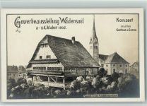 Wädenswil 1905 Gewerbeausstellung Konzert im Alten Gasthaus Zur Sonne sign