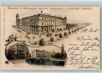 Zürich 1899 Magasins de Nouveautes Soieries Confections J. Spoerri Centralhof Stadthausquai