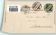 Wädenswil 1903 Passepartout Jagd Gämse Rucksack Edelweiss Scan verzogen