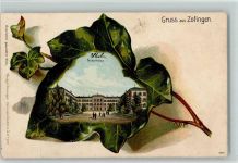 Zofingen 1910 Passepartout Efeublatt Schulhaus