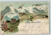 Kleine Scheidegg 1896 Eiger Mönch Jungfrau Hotel Wengernalp Lithographie