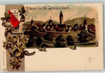 Bülach Bülach im XVI. Jahrhundert Lithographie Wappen