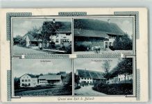 Bülach Schmiede und Spezereihandlung Wirtschaft von Hch. Altdorfer Schulhaus Dorfpartie Ortsteil Rüti