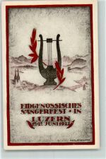 Luzern 1922 Eidgen. Sängerfest sign Karl Schlageter Lyra