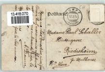 Mumpf 1910 Eisenbahnlinie Kurhotel Jugendstil AK