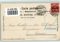 Zürich 1902 Quaibrücke Alpenquai und Uetliberg Passepartout Frau Rosen