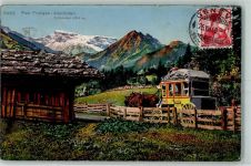 Frutigen 1910 Post Frutigen - Adelboden Wildstubel Postkutsche