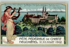 Neuchâtel 1912 Fete Federale de Chant Leier