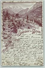 Gryon 1896 Vorläufer Druck 1890 - 1895 Gruss aus Lithographie