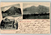 Aeschi b. Spiez 1901 Thuner See Sigriswyler Rothhorn Gemeralphorn Gasthaus Pension zur Linde