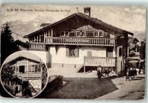 Chesières 1917 Gasthaus Pension Restaurant du Cerf Kühe