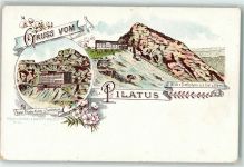Kriens Blick v. Tomlishorn a.d. Esel u. Alpen Hotel Pilatus Kulm u. Tomlishorn