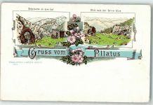Kriens Bahnlinie an dem Esel Blick nach den Berner Alpen Pilatus