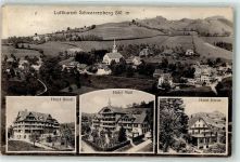 Schwarzenberg LU 1913 Hotel Rössli Hotel Matt Hotel Kreuz