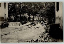 Bex 1910 Hochwasser le pont emporte Quai de l`Avaneon