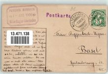 Hilterfingen 1906 handgemalt sign HM Ort lt. Stempel