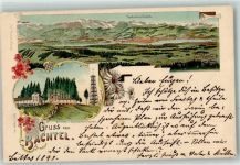 Bachtel 1898 Gasthaus Aussichtsturm Hüttenstempel Verlag Künzli