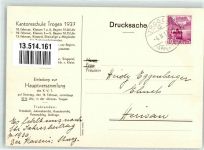 Trogen Kantonsschule Schülerabend 1937 Hauptversammlung des KVT Krug Wappen