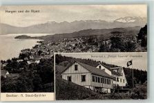 Horgen Gasthaus Zur frohen Aussicht Oberrieden A. Staub-Spühler Alpen