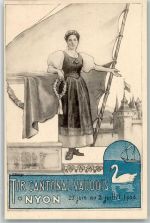 Nyon 1906 Tracht Tir Cantonal Vaudois Los Tombola