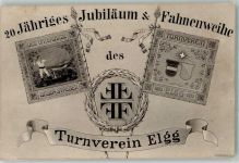 Elgg 1913 Turnverein 20 jähriges Jubiläum Fahnenweihe