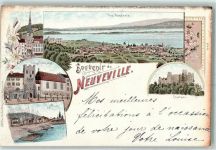 La Neuveville 1897 Eglise francaise Le Port Chateau