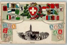 Thalwil 1908 Briefmarken Wappen Verlag Guggenheim 16544 AK