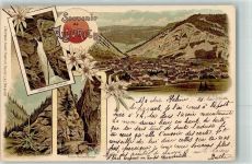 Fleurier 1898 Wasserfall Poete-Raisse Cascade Poete-Raisse Gorge Edelweiss