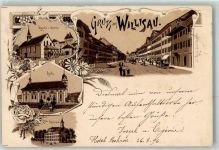 Willisau 1896 Kapelle Obertor Kirche Realschule Verlag Künzli Nr 649