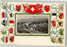 Brugg AG Wappen Lithographie