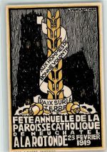 Neuchâtel sign von Lanthen L. Fete Annuelle de la Paroisse Catholique a la Rotonde 1919